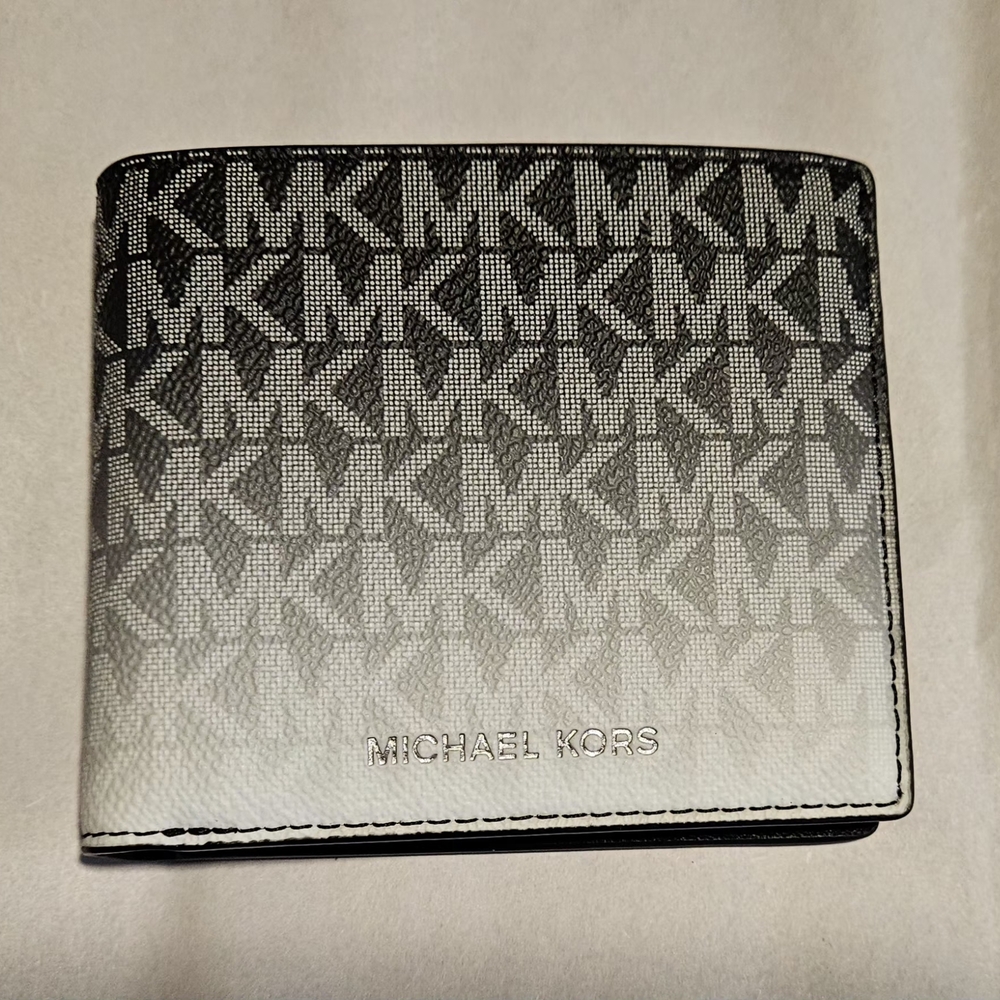 Michael Kors Monogram Black and Gray Wallet